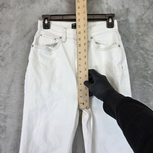 ASOS Design Jeans Womens Size 26 White High Waist Straight Leg Stretch Denim - Picture 3 of 11